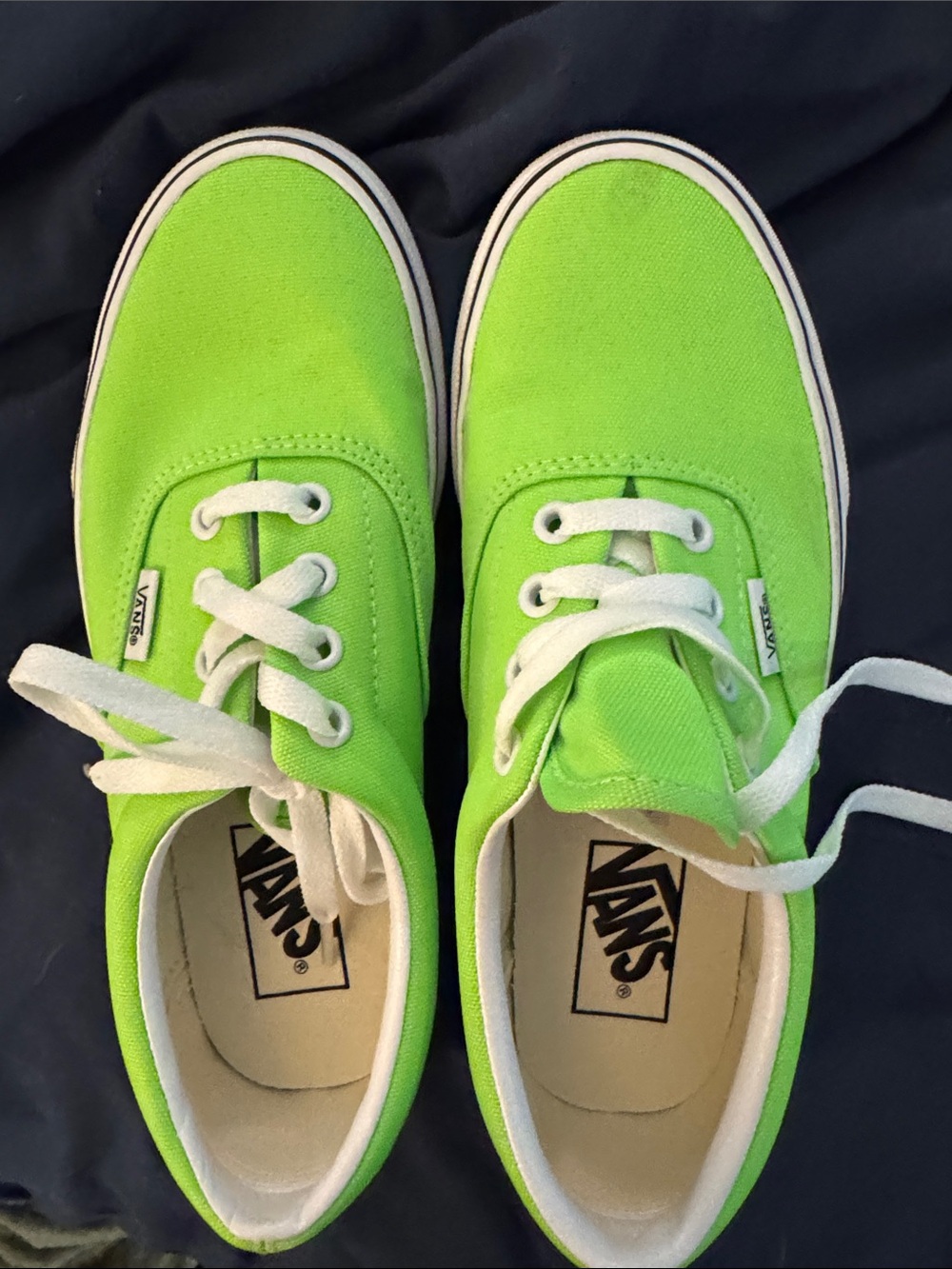 Vans Authentic Canvas Low-Top Sneakers in Neon Green
